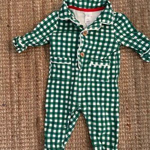 Indigo Plaid Pajamas (6-12 Months)